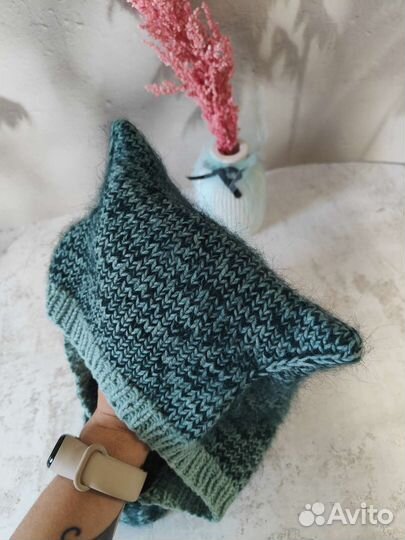 Шапка шлем с ушками