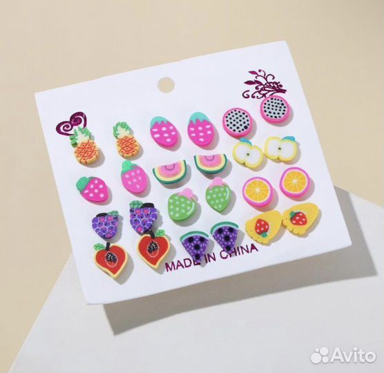 Серьги в ассортименте