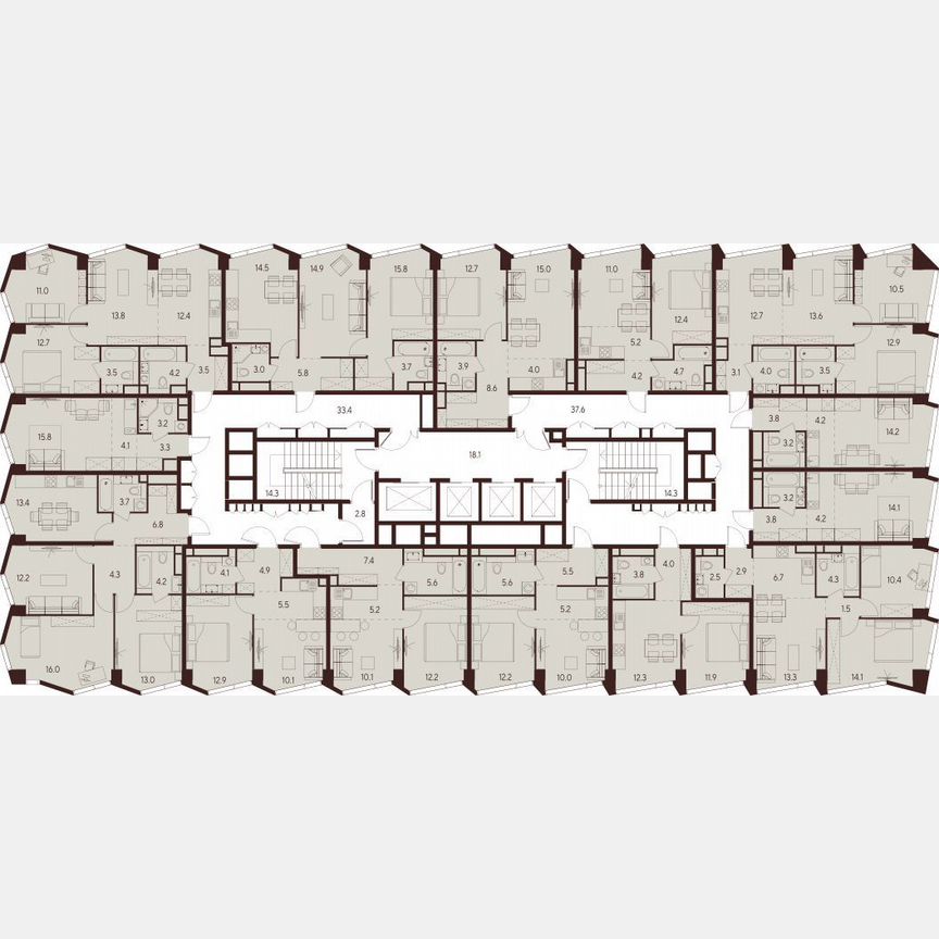 1-к. квартира, 37,5 м², 23/26 эт.