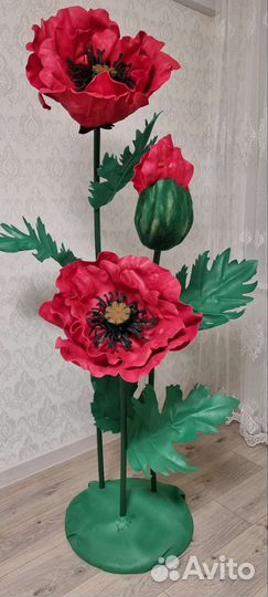 Композиция из ростовых цветов (декор)