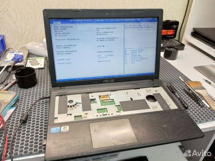 Ноутбук Asus X55A (разбор)