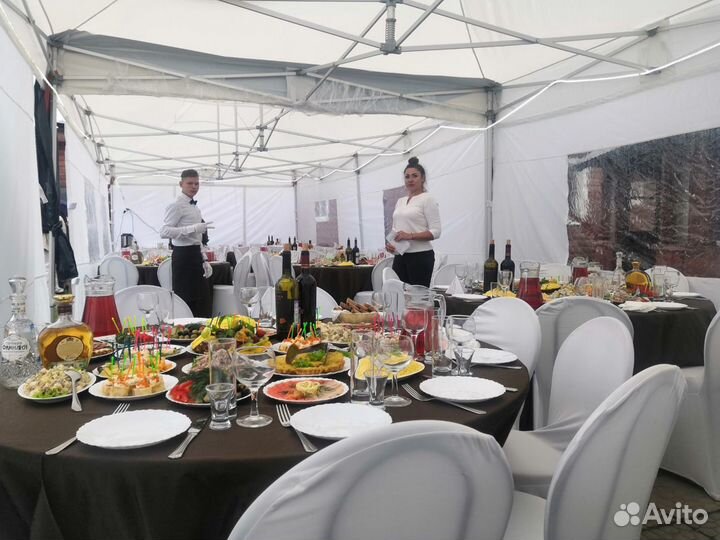 Прокат шатров, столов, стульев, скамеек, посуды