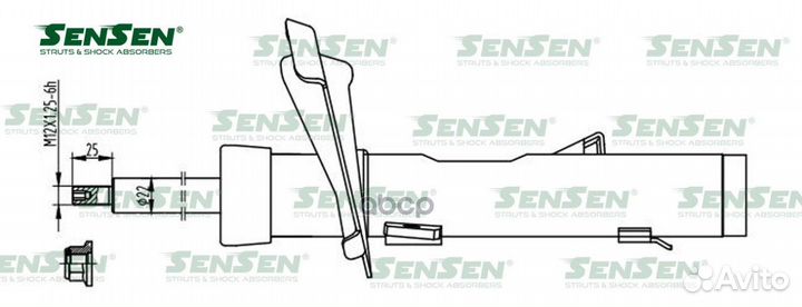 Амортизатор ford focus II 04 пер.прав.газ. 1.4