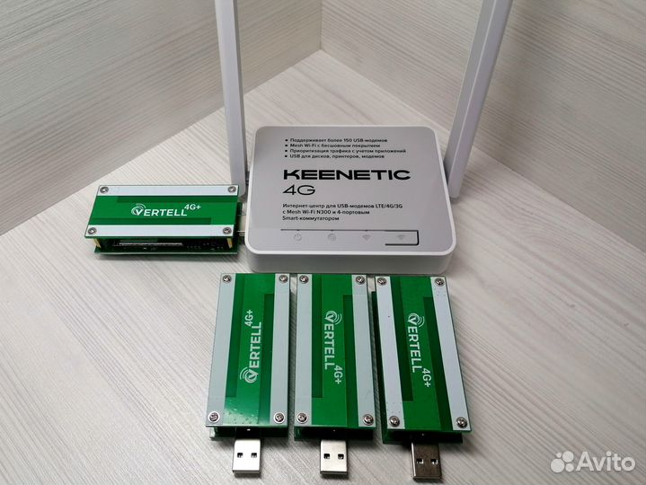 Vertell VT-USB2-M2 с модемом LTE 4G Cat.4, 9, 16