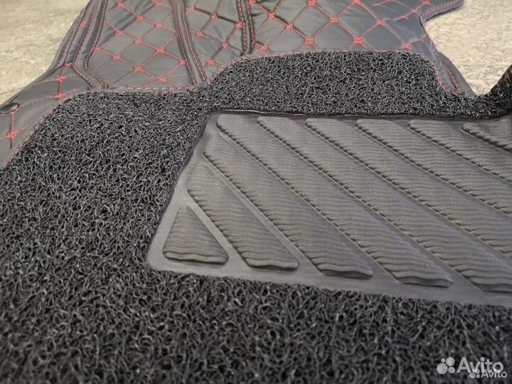Ковры в салон 5D Like экокожа Toyota LC 200 07