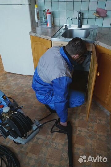 Прочистка канализации, устранение засоров 24/7