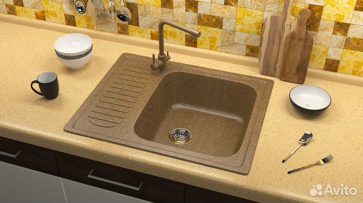 Мойка кухонная zett lab. T015Q009 терракот