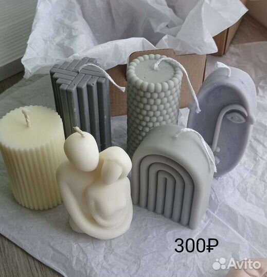 Эко свечи ручной работы из кокосового воска