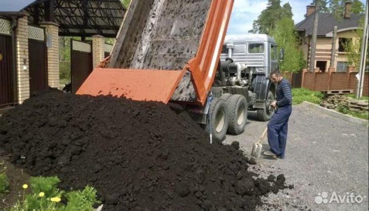 Плодородный грунт чернозем земля торфосмесь