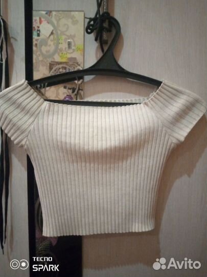 Белый летний топик для девочки