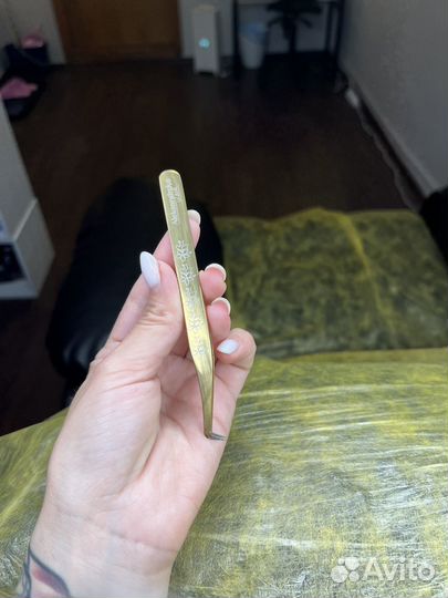 Пинцет для наращивания ресниц ручная заточка