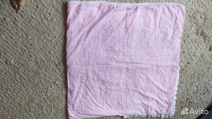 Одеяло на выписку розовое для девочки,б/у в хороше