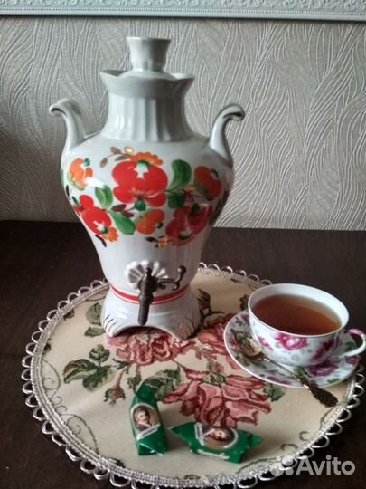 Самовар электрический фарфоровый