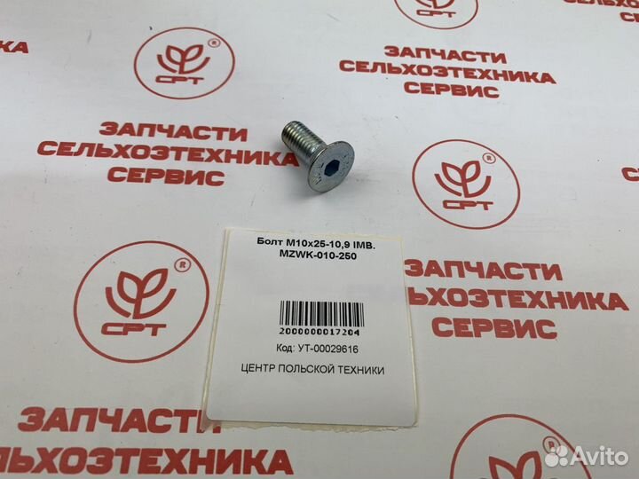 Болт M10x25 - 10,9 IMB. mzwk-010-250