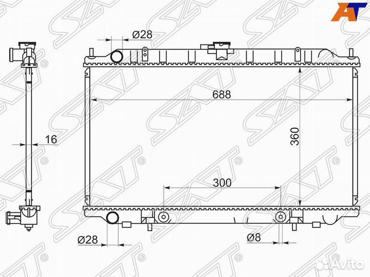 Радиатор двс Nissan Bluebird U14 QG18DE/20