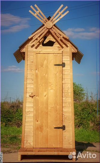 Дачный туалет деревянный SKU008