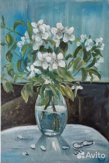 Картина маслом на холсте цветы