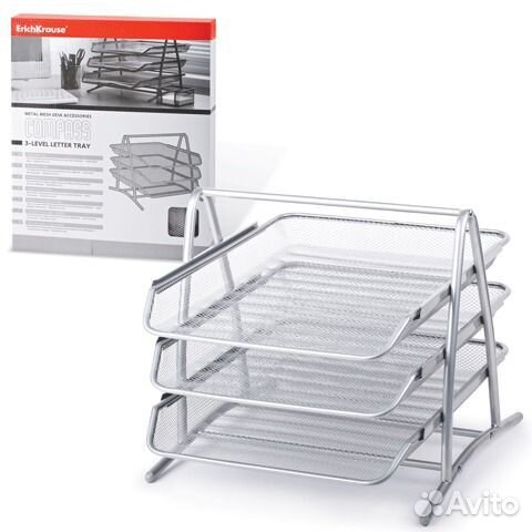 Лоток горизонтальный металлический для бумаг