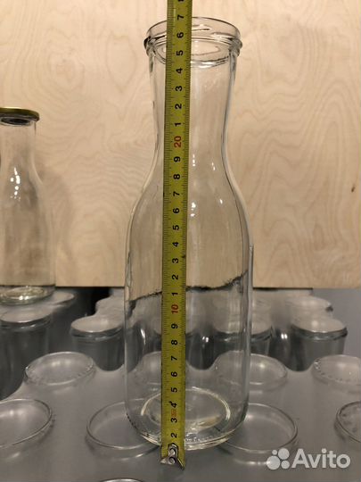 Бутылка стеклянна 1 л для вина и соков