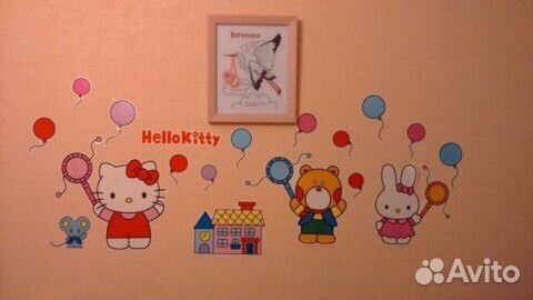 Наклейка Hello Kitty интерьерная