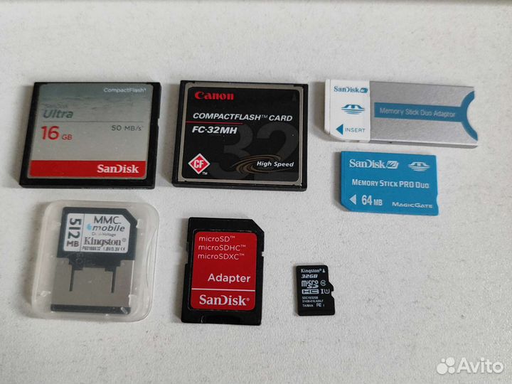 Карта памяти CF Compact Flash и SD 133 200 266