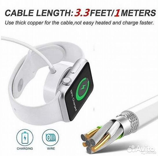 Беспроводная зарядка Apple Watch Series 1 2 3 USB