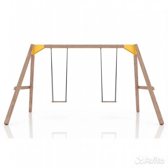 Уличные качели из дерева для дачи