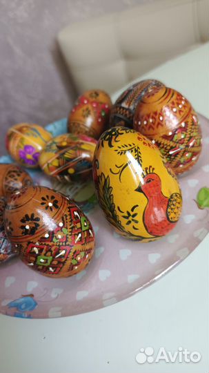 Яйцо деревянное Хохлома СССР