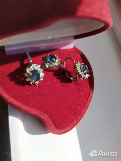Кольцо.Серебряное.серьги