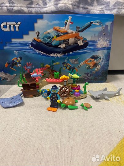 Lego city 60377 исследовательская лодка