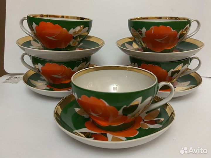 Чайная пара лфз вербилки дулево времен СССР