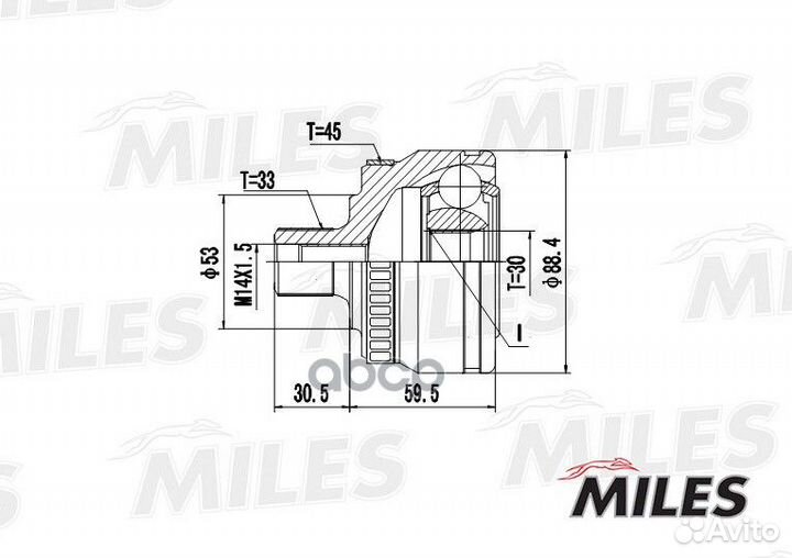 ШРУС audi A4/A6/VW passat 1.6-2.3 95-05 нар. miles