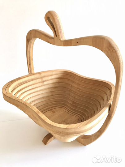 Ваза для фруктов, натуральное дерево