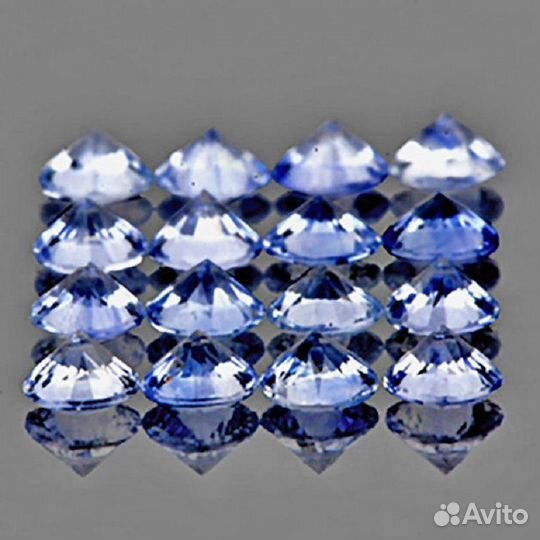 Сапфир натуральный 0,76Ct 2,0мм 20шт VVS Цейлон