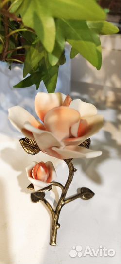 Фигурка статуэтка розы бисквитный фарфор Италия