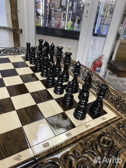 Шахматы шашки нарды 3в1