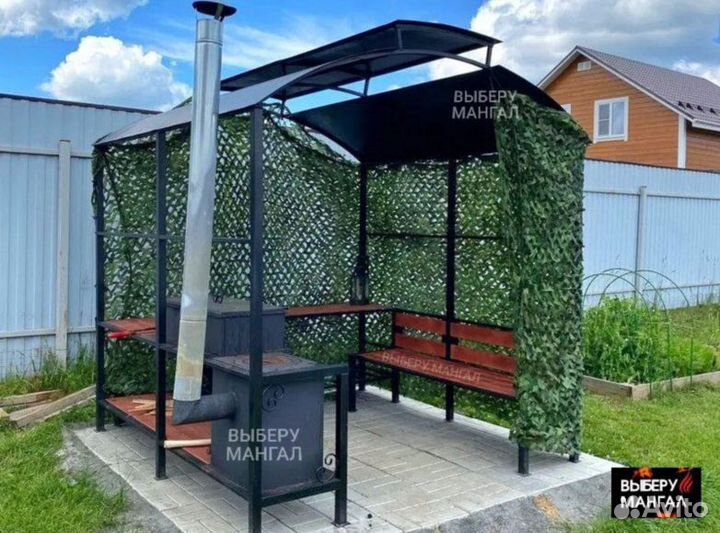 Беседка с мангалом