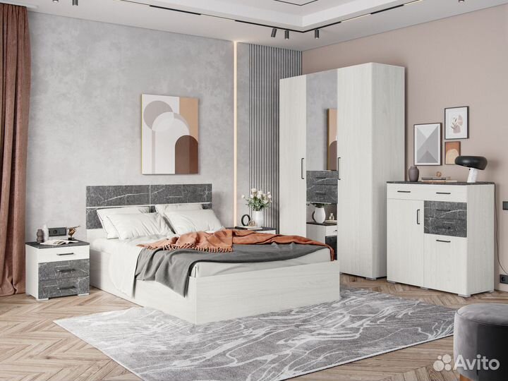 Тумба прикроватная с ящиками