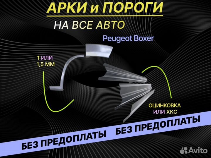 Арки для Peugeot Boxer ремонтные