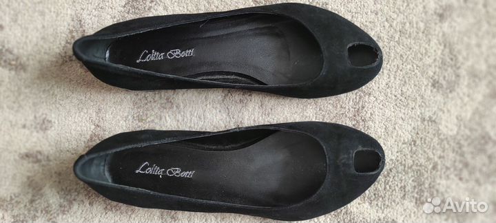 Балетки с открытым носом