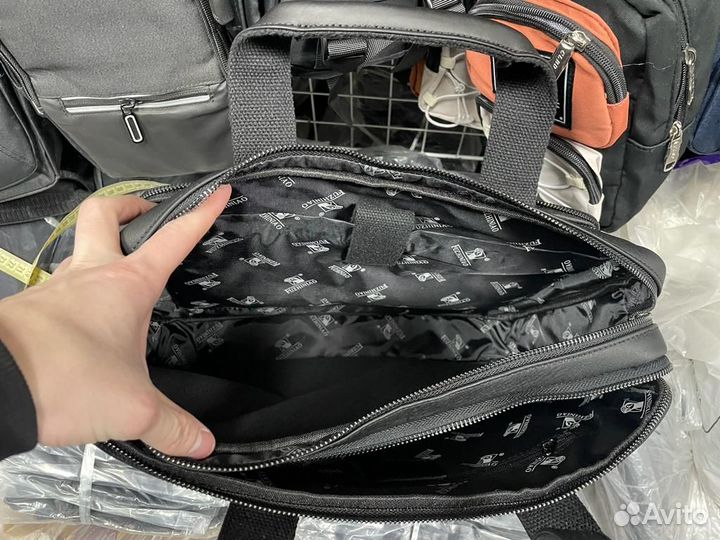 Сумка портфель мужской кожаный