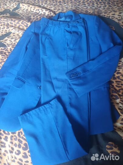 Школьный костюм для мальчика 140 146 синий бу