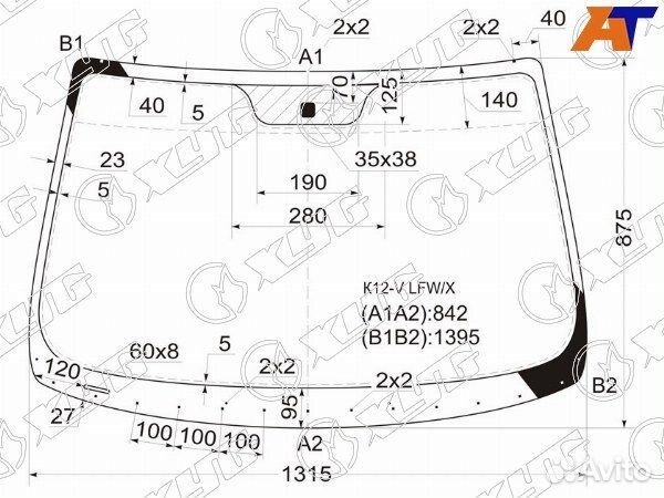 Стекло лобовое nissan micra