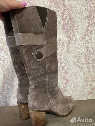 Сапоги зимние натуральная замша