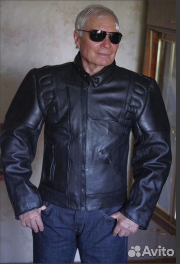 Мотокуртка новая утеплен.бычья кожа(Испания) 48-50