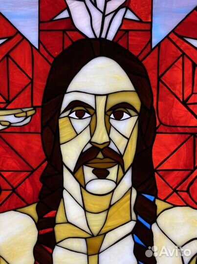 Настоящий витраж из художественного стекла rhcp