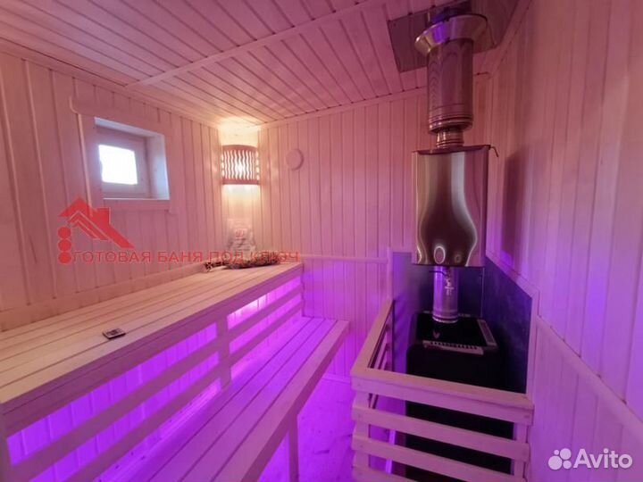 Модульная баня с террасой