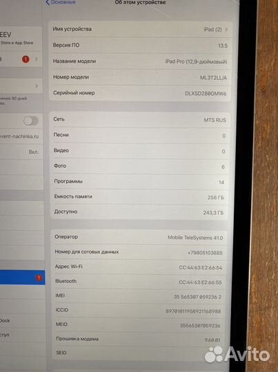 Apple iPad Pro 12,9 дюйма (256 гб, Wi-Fi + 4G LTE)