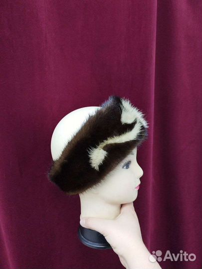 Повязка на голову из меха норки