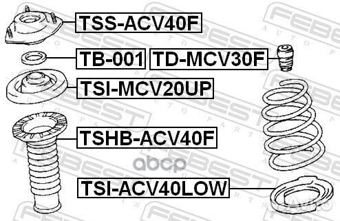 Опора переднего амортизатора (toyota camry ACV4